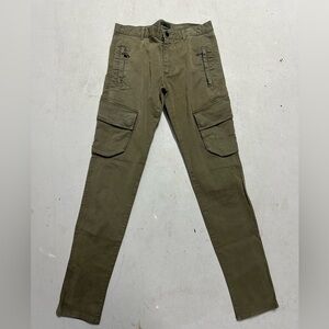 ARI SoHo New York Italy Green Cargo Pants Jeans Skinny SZ 32